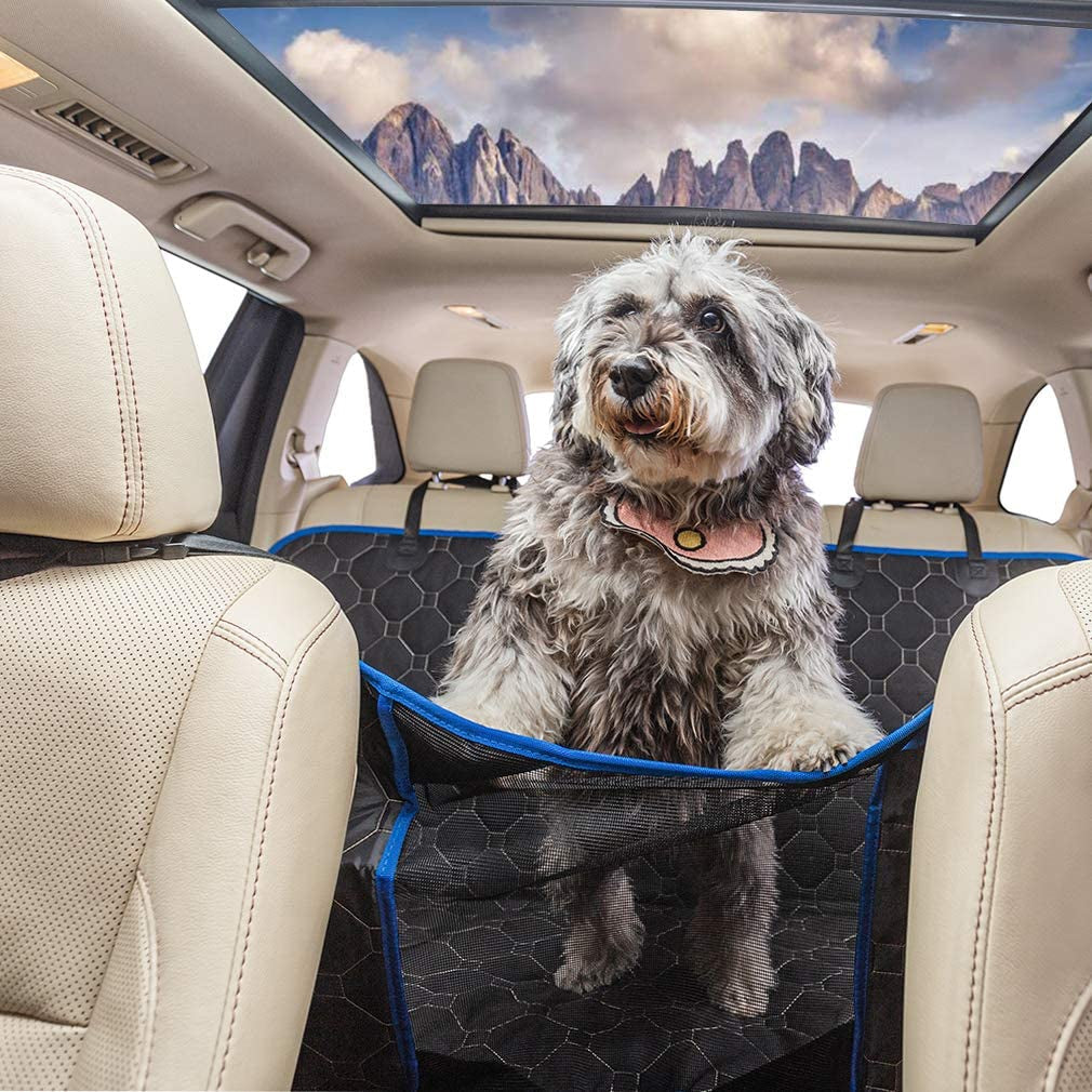 "Ultimate Dog Back Seat Protector: Waterproof, Scratchproof, Nonslip Hammock for Cars & SUVs - Protect Your Backseat from Dirt, Fur, and Scratches!"
