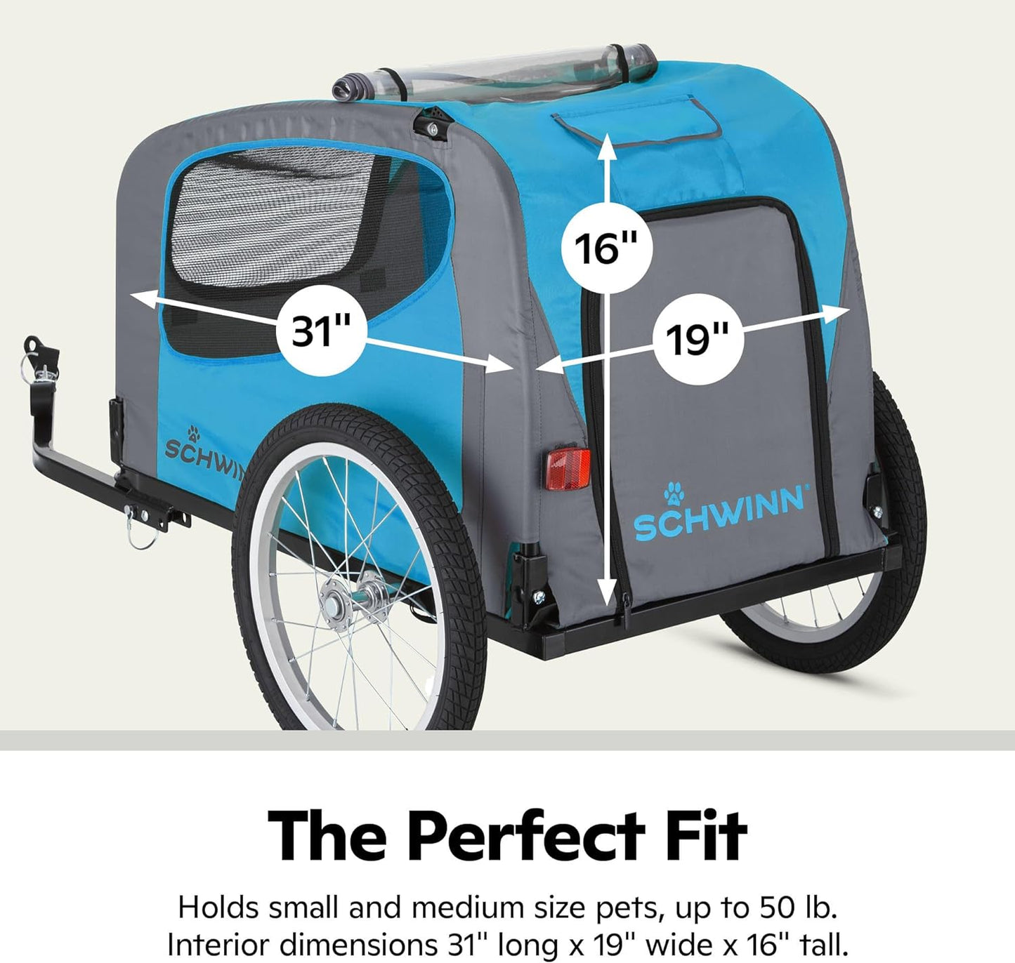 "Rascal Bike Dog Trailer: The Perfect Ride for Your Furry Friend! Easy Folding, Quick Release Wheel, and Washable Non-Slip Lining Included!"