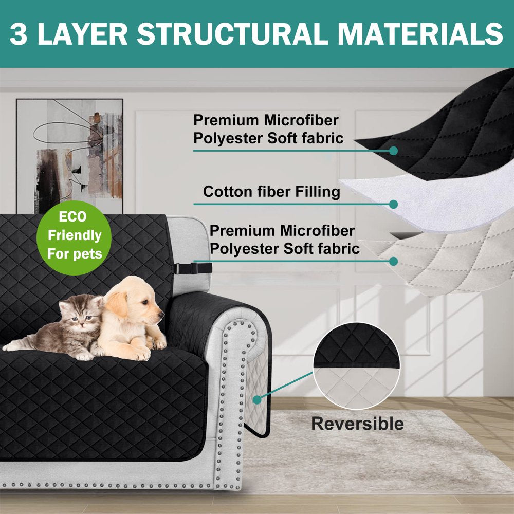 "Ultimate Waterproof Sofa Cover: Protect Your Couch from Pets, Kids, and Spills with this Stylish, Machine Washable Slipcover - Non-Slip and Perfect for Chairs - Sleek Black Design"