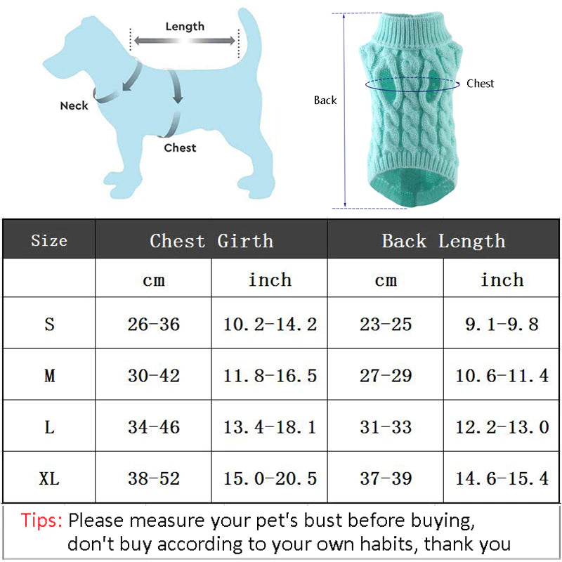 "Cozy and Stylish Winter Sweaters for Small and Medium Dogs and Cats - Keep Your Furry Friend Warm and Fashionable!"