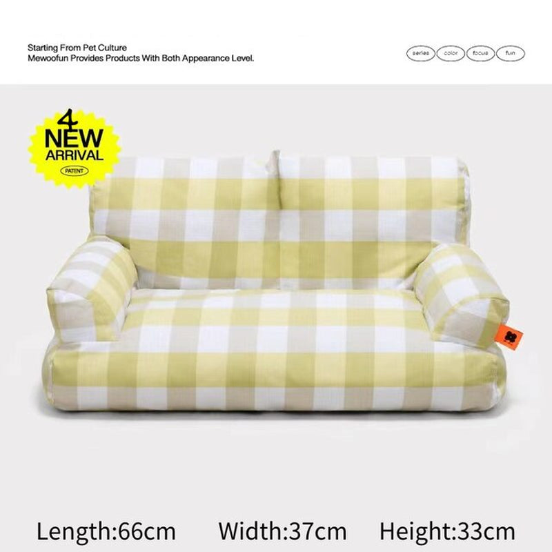 "Ultimate Comfort and Style: Exquisite Fur Pet Sofa Bed for Cats and Dogs - Perfect for Summer Relaxation!"