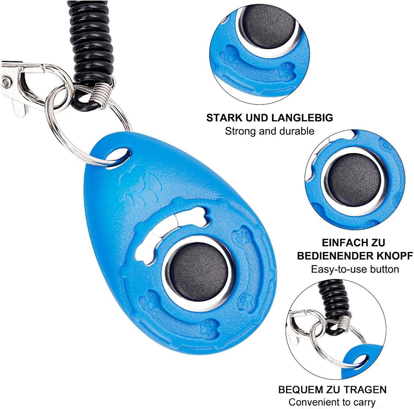 "Ultimate Pet Training Clicker Set - 3 Pack with Wrist Strap! Train Your Dog, Puppy, Cat, Bird, Horse, and More!"