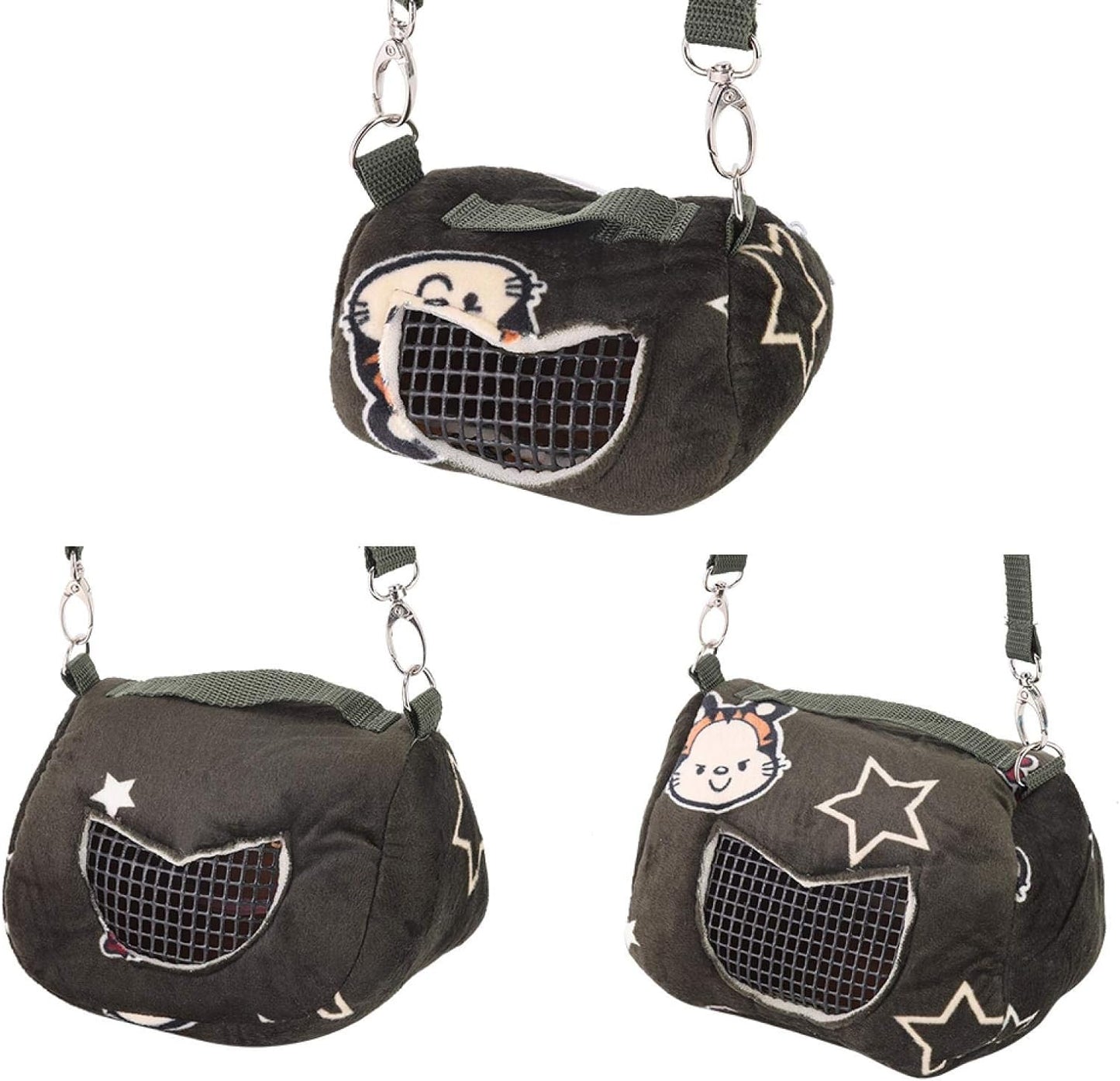 "Ultimate Portable Pet Carrier Bag - Stay Stylish on the Go with Breathable Design for Small Animals like Hedgehogs, Hamsters, and Squirrels - Perfect for Outdoor Adventures! (Size: Large)"