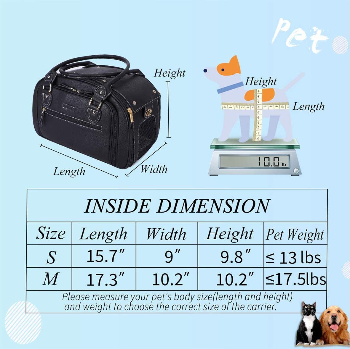 "Luxury Leather Pet Carrier - Stylish, Expandable, and Airline Approved for Cats and Small Dogs - Perfect for Home and Outdoor Travel"
