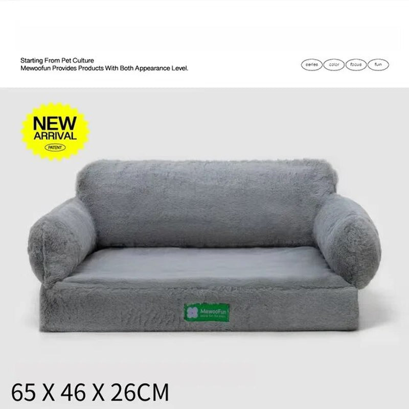 "Ultimate Comfort and Style: Exquisite Fur Pet Sofa Bed for Cats and Dogs - Perfect for Summer Relaxation!"