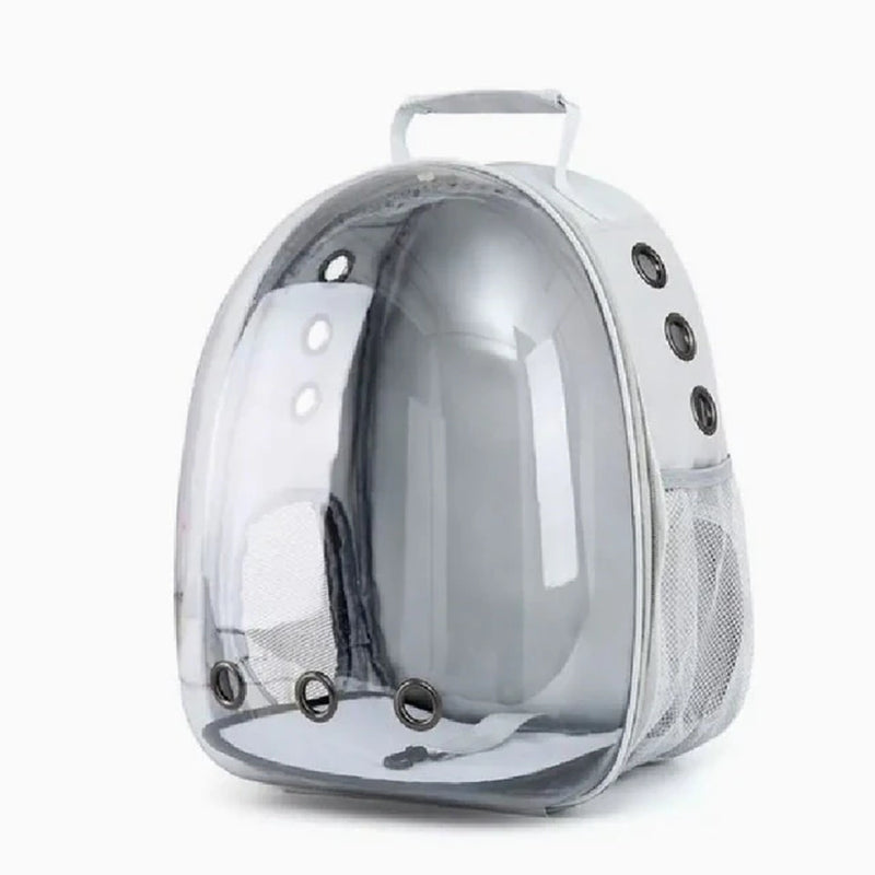 "Explore the Galaxy with Your Furry Friend: Astronaut-Inspired Transparent Backpack Pet Carrier for Dogs and Cats, Perfect for Travel!"