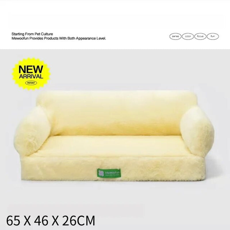"Ultimate Comfort and Style: Exquisite Fur Pet Sofa Bed for Cats and Dogs - Perfect for Summer Relaxation!"
