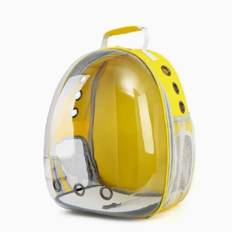 "Explore the Galaxy with Your Furry Friend: Astronaut-Inspired Transparent Backpack Pet Carrier for Dogs and Cats, Perfect for Travel!"