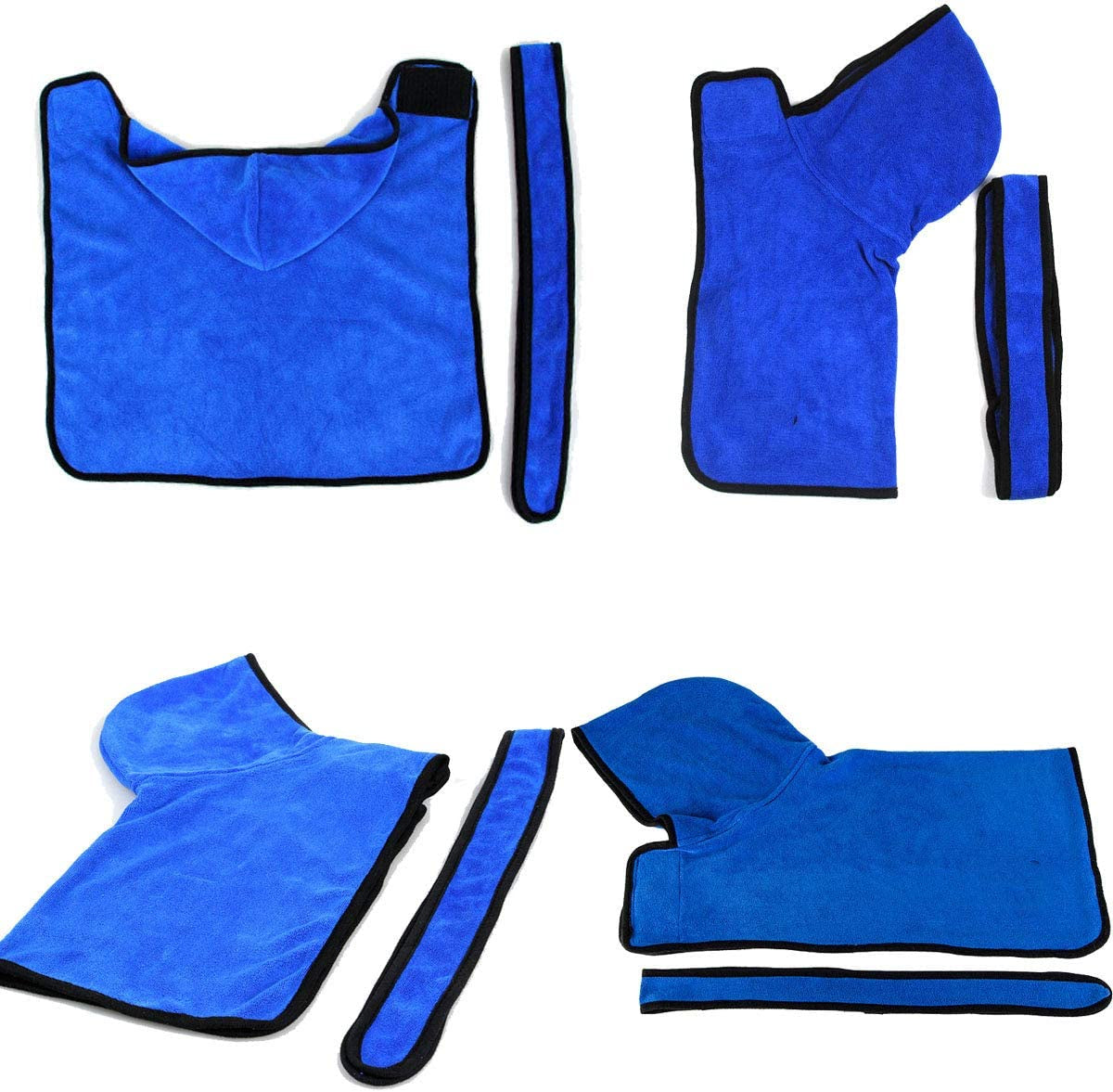 "Ultra-Soft Microfiber Dog Bathrobe: The Ultimate Quick-Drying Pet Robe for Dogs and Cats - Super Absorbent, Machine Washable - Now in Stylish Blue!"