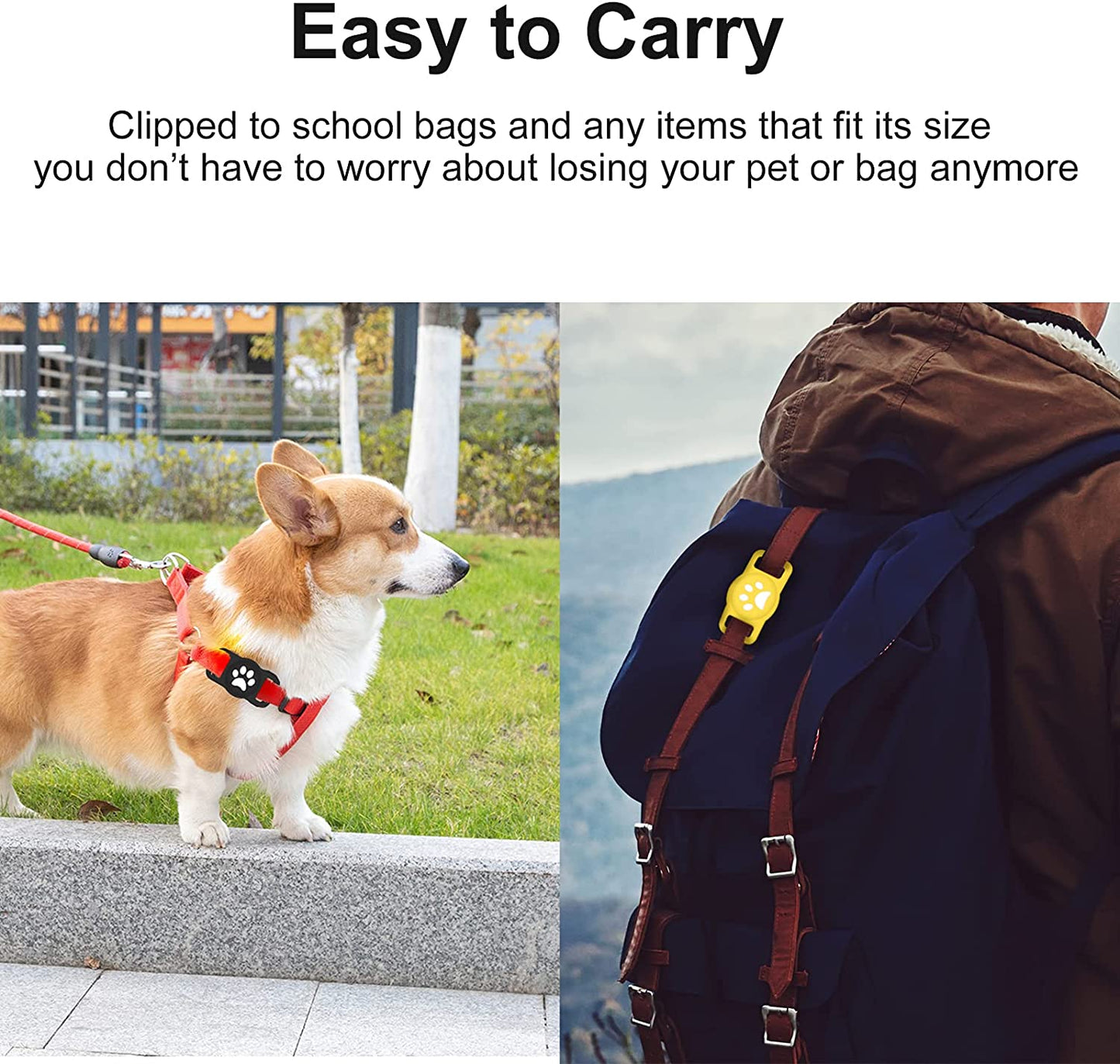 "Secure Your Furry Friend with our Stylish Black Air Tag Dog Collar Holder - Ultimate Safety and Tracking Accessory for Apple Airtag"