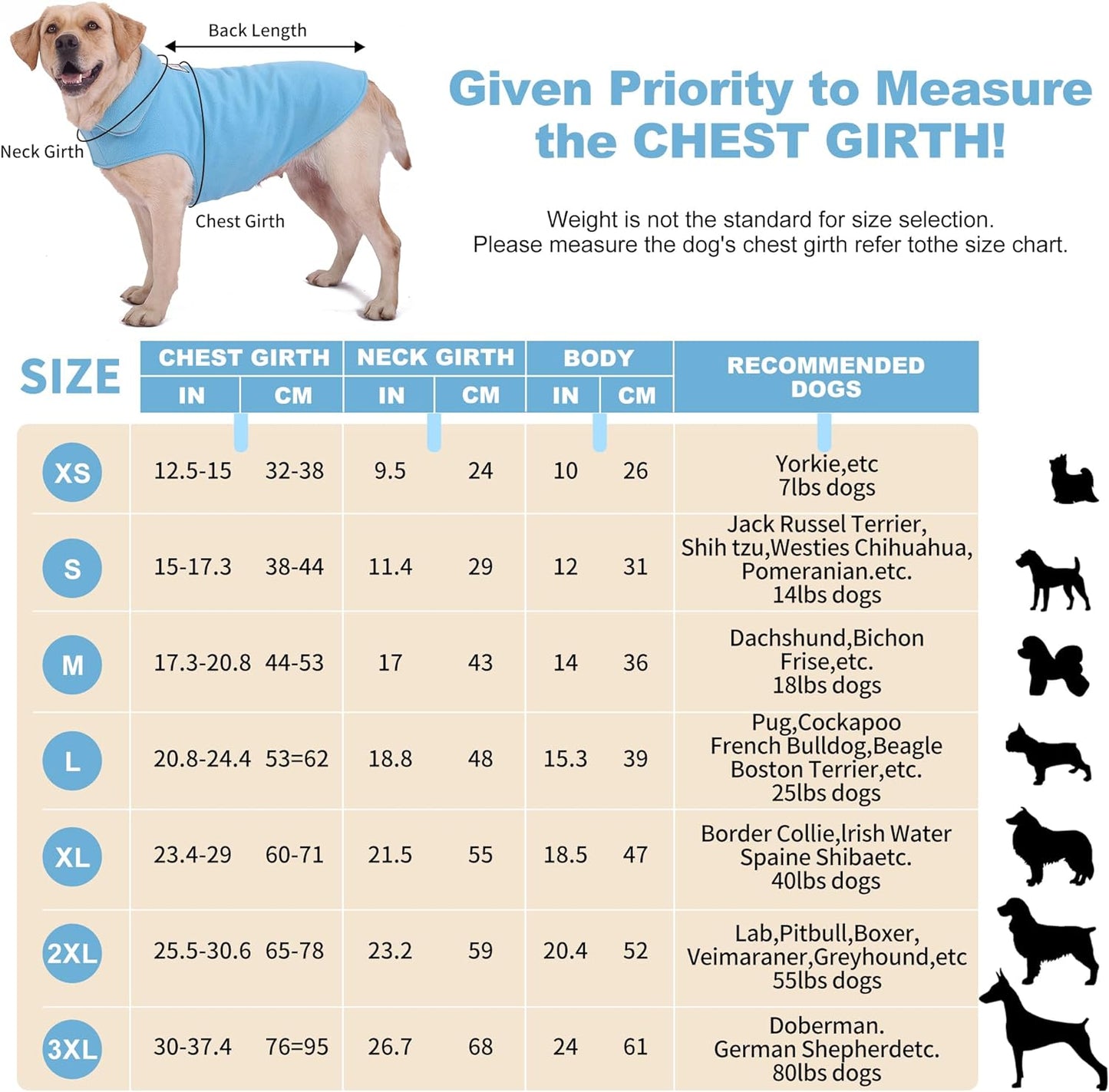 "Stay Warm and Stylish with our Reflective Fleece Dog Coat - Perfect for Extra Large to Small Pets in Cold Weather (Blue, Size M)"