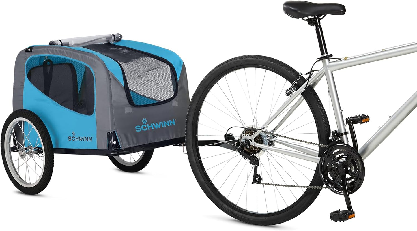 "Rascal Bike Dog Trailer: The Perfect Ride for Your Furry Friend! Easy Folding, Quick Release Wheel, and Washable Non-Slip Lining Included!"