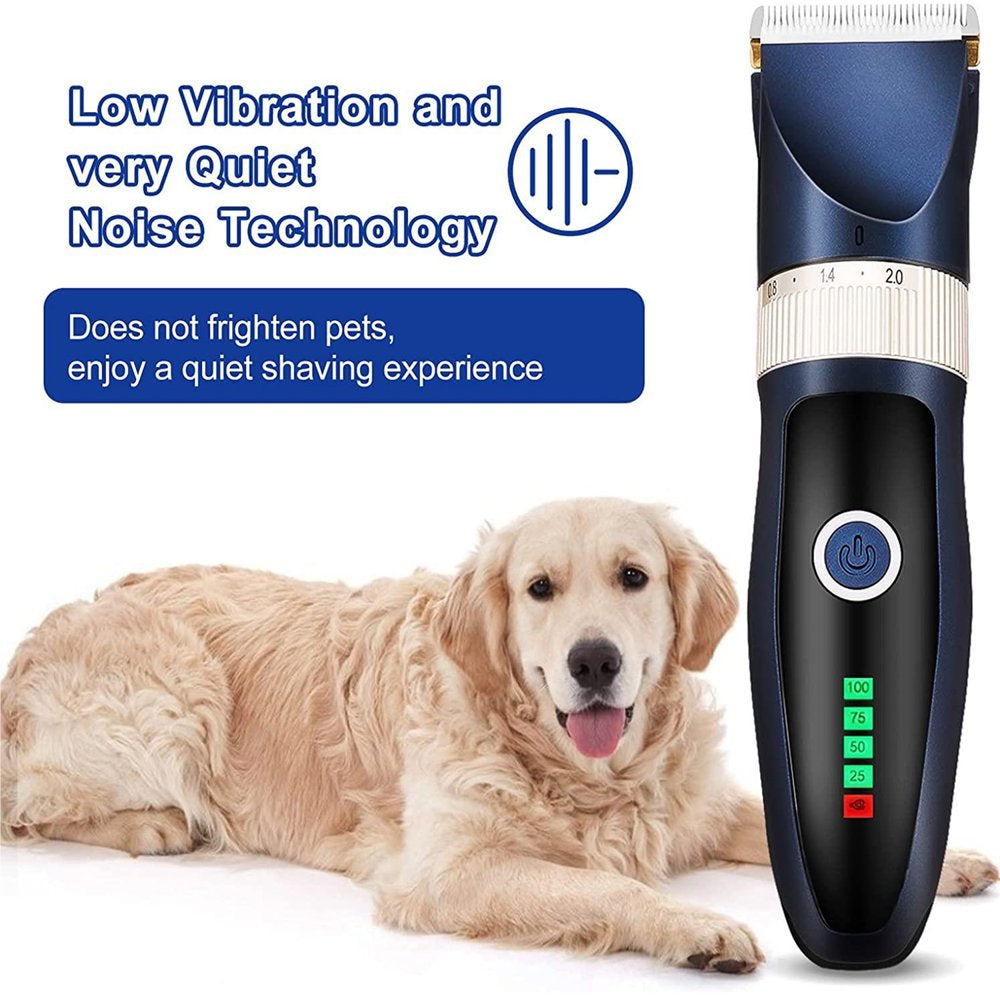 "Silent and Efficient Pet Grooming Clippers - Perfect for Thick Fur! Rechargeable, Cordless, and Low Noise - Ideal for Dogs, Cats, and Other Pets"