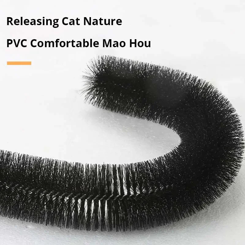 "Ultimate Cat Grooming and Playtime Experience: Self-Grooming Arch with Massage, Scratching Pad, and Interactive Toy for Cats"