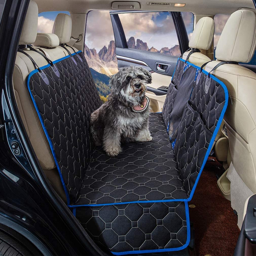 "Ultimate Dog Back Seat Protector: Waterproof, Scratchproof, Nonslip Hammock for Cars & SUVs - Protect Your Backseat from Dirt, Fur, and Scratches!"