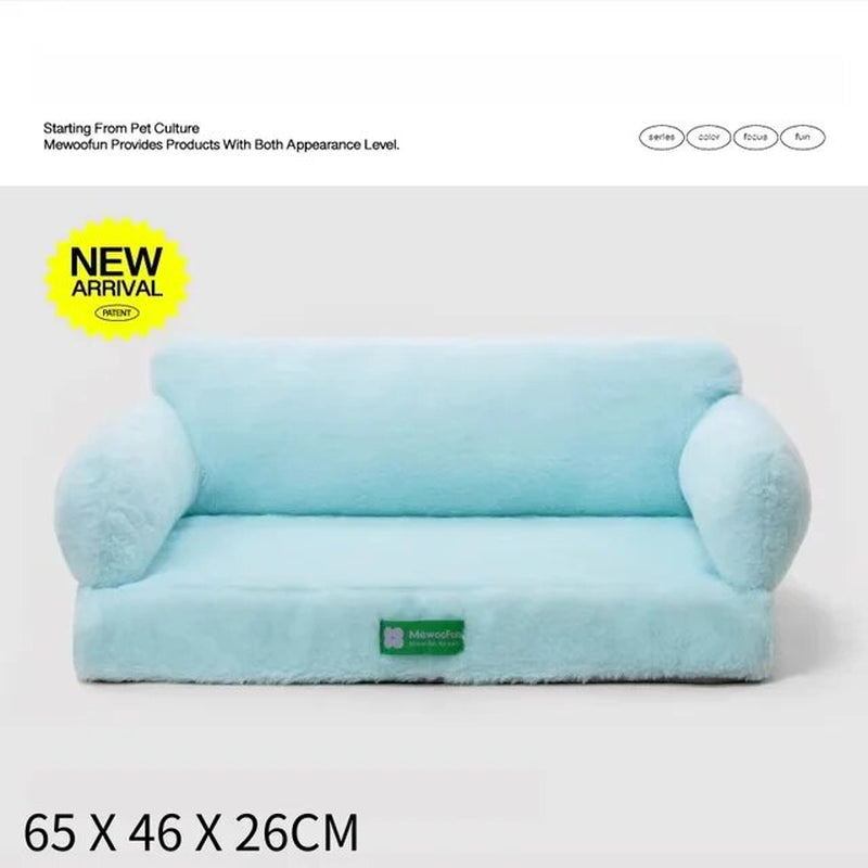 "Ultimate Comfort and Style: Exquisite Fur Pet Sofa Bed for Cats and Dogs - Perfect for Summer Relaxation!"