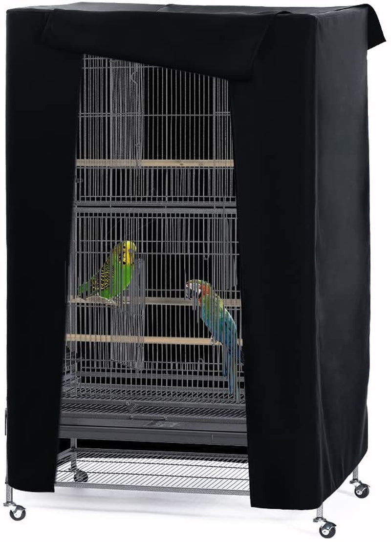 "Ultimate Birdcage Cover: Ensure a Peaceful Night's Sleep for Your Feathered Friend with our Blackout & Breathable Cover - Small, Black, 21 x 21 x 28 Inches"