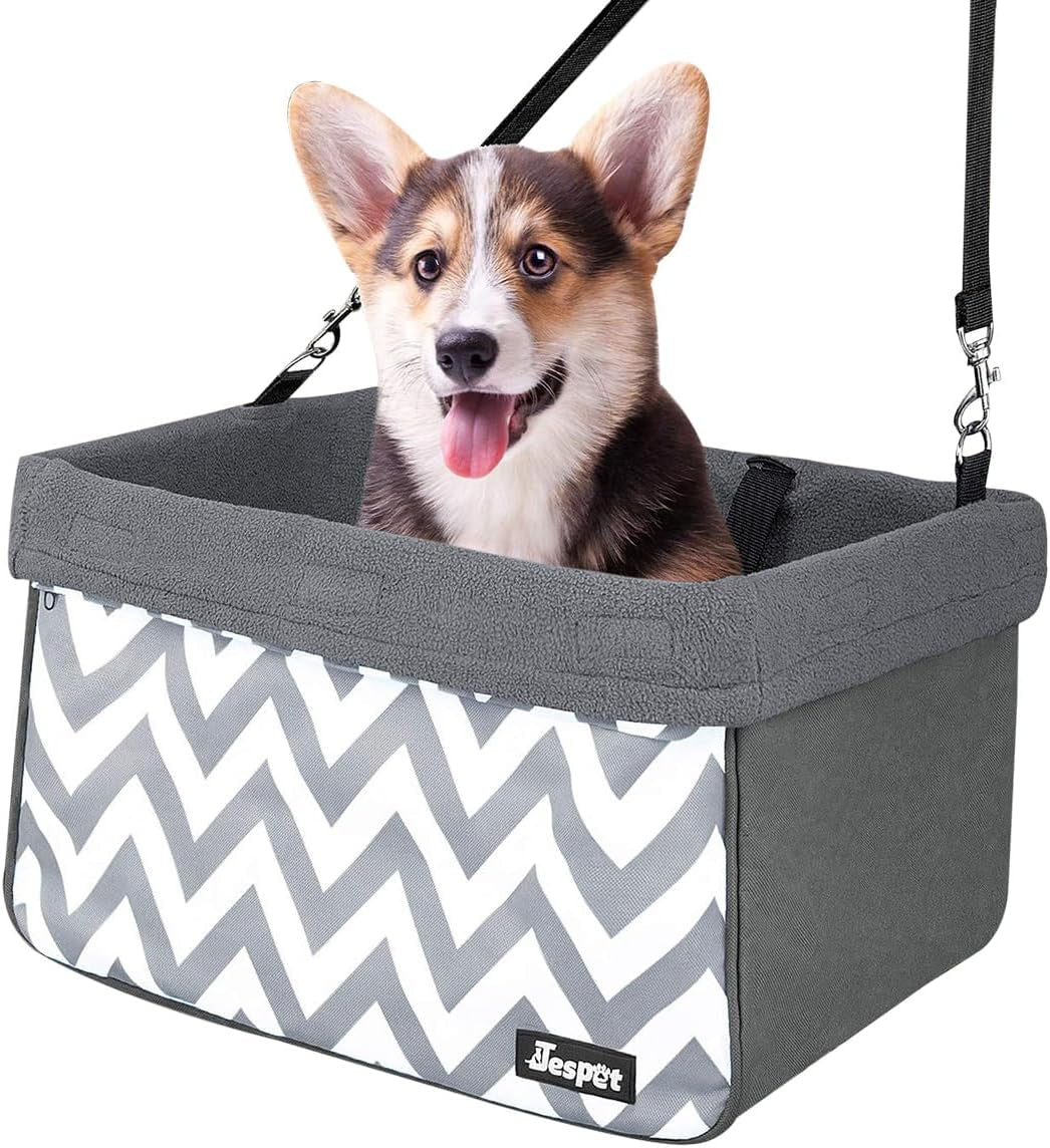 "Travel in Style with the & GOOPAWS Dog Booster Seat - Safe and Portable Car Seat for Your 24Lbs Fur Baby!"