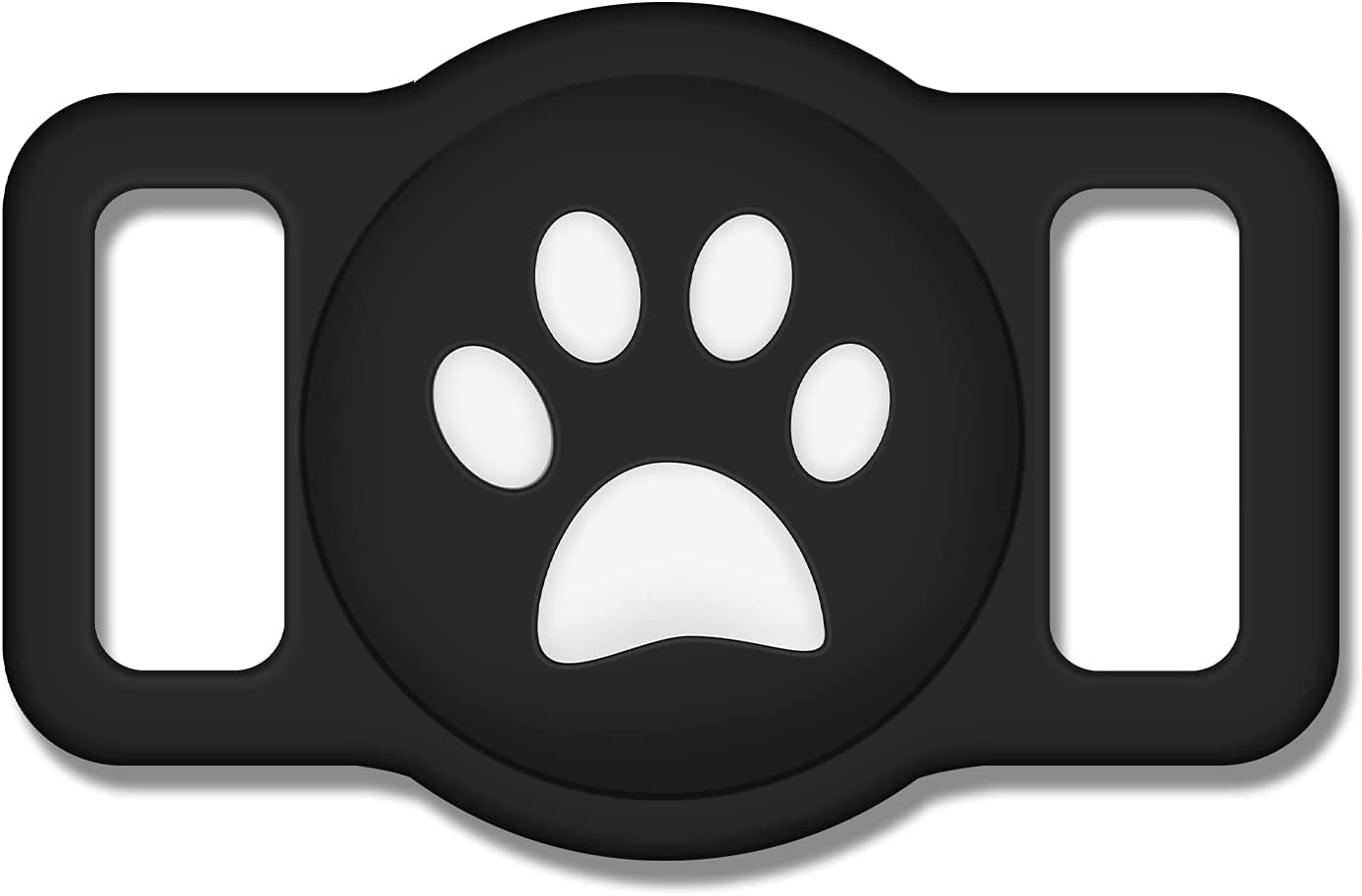 "Secure Your Furry Friend with our Stylish Black Air Tag Dog Collar Holder - Ultimate Safety and Tracking Accessory for Apple Airtag"
