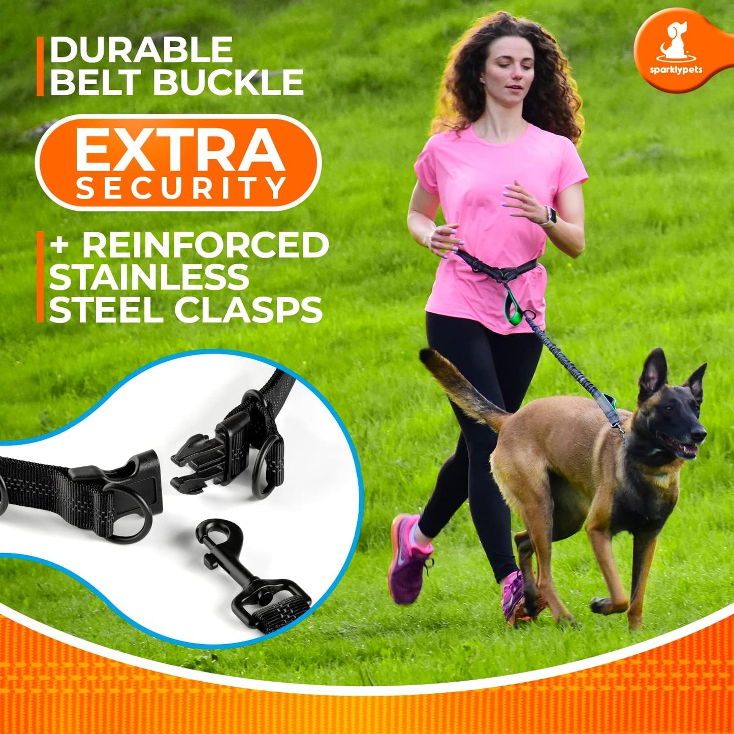 "Ultimate Hands-Free Dog Leash - Train, Walk, Jog, and Run with Ease - Perfect for Medium and Large Dogs - Reflective and Stylish - Green - Ideal for 1 Dog"