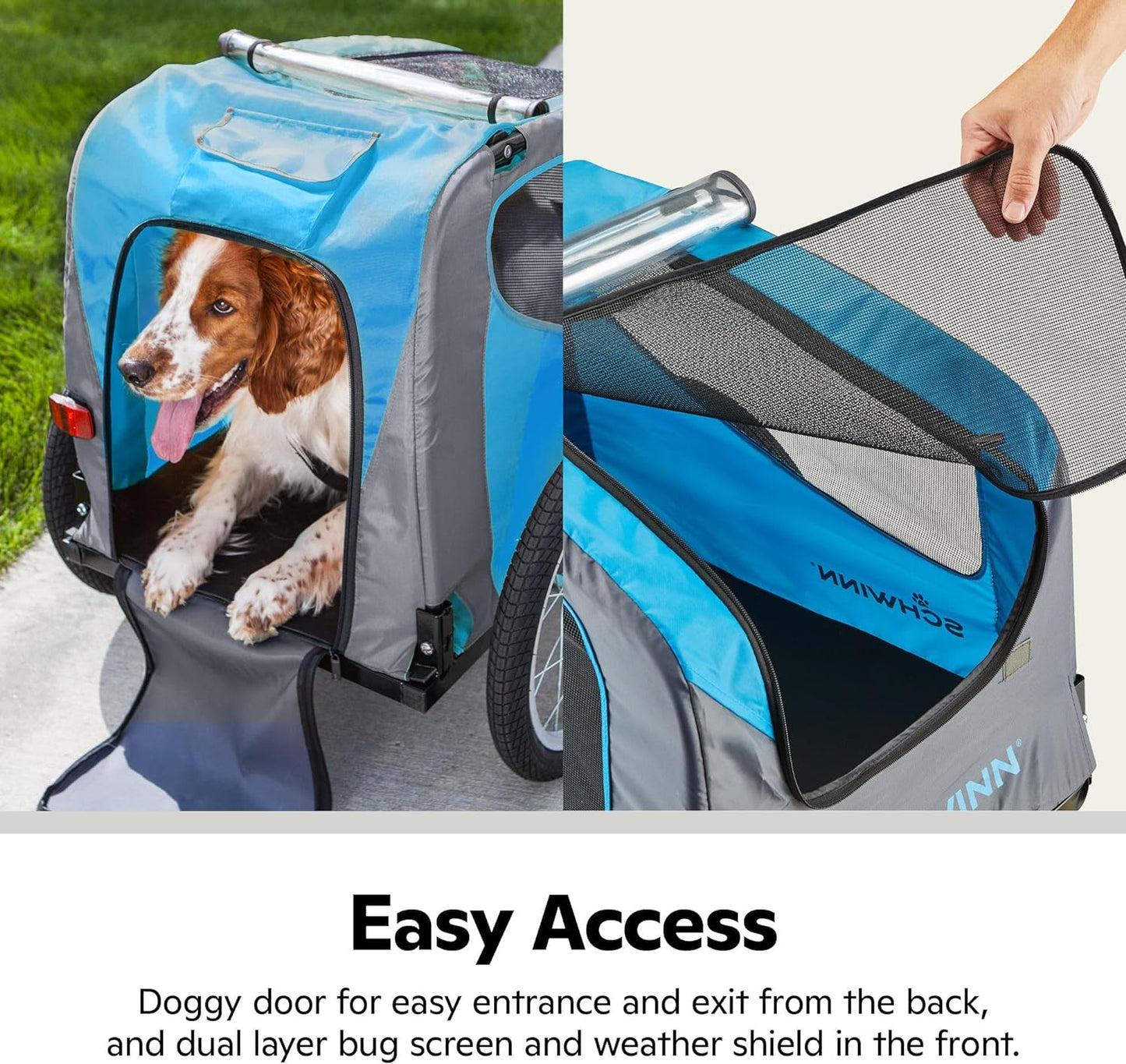 "Rascal Bike Dog Trailer: The Perfect Ride for Your Furry Friend! Easy Folding, Quick Release Wheel, and Washable Non-Slip Lining Included!"