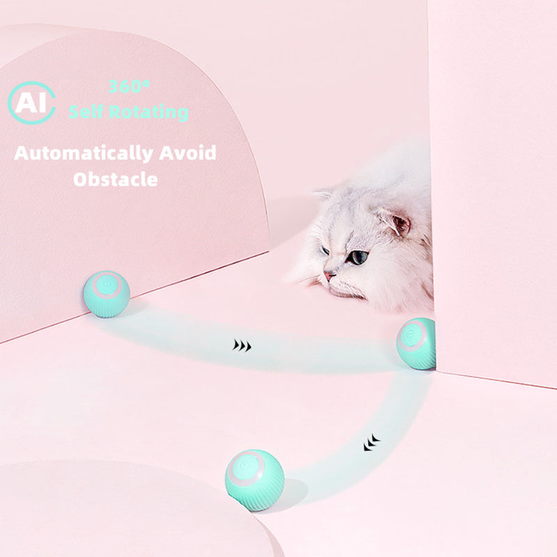 "Smart Electric Cat Ball Toy - Interactive, Self-Moving, and Perfect for Indoor Playtime with Your Feline Friend!"