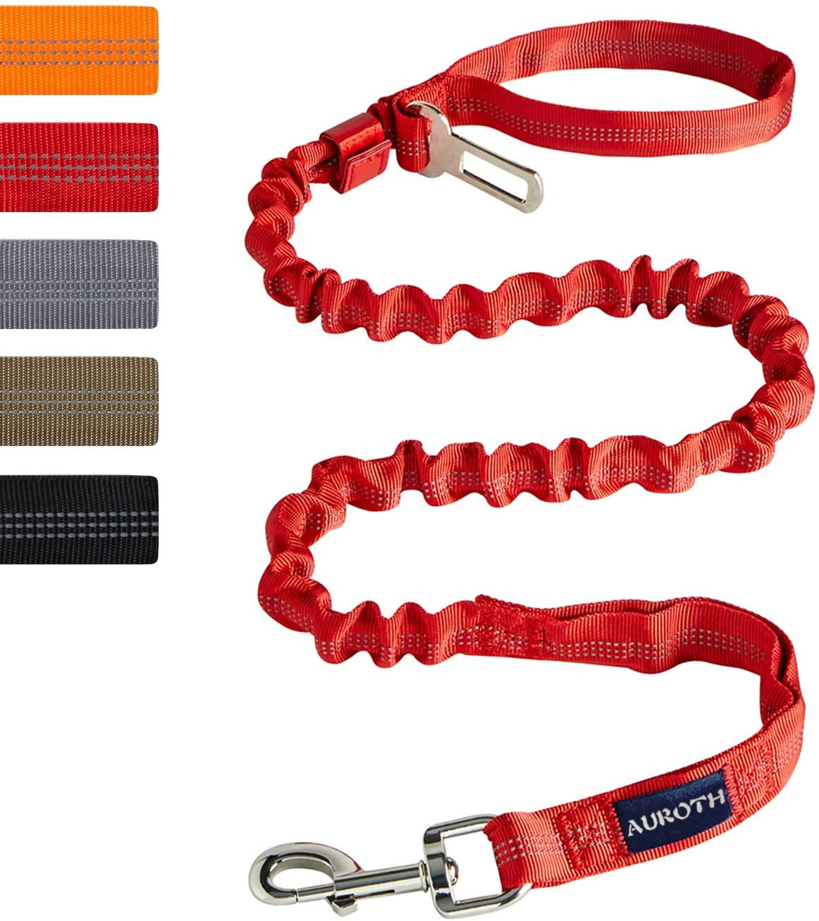 "Ultimate Comfort and Control: Premium Bungee Dog Leash for Large Breeds, No-Pull Design with Shock Absorption and Dual Padded Handles - Ideal for Training and Walking"