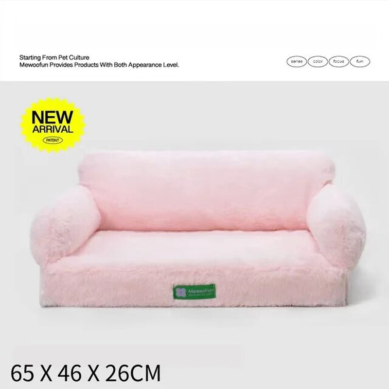 "Ultimate Comfort and Style: Exquisite Fur Pet Sofa Bed for Cats and Dogs - Perfect for Summer Relaxation!"