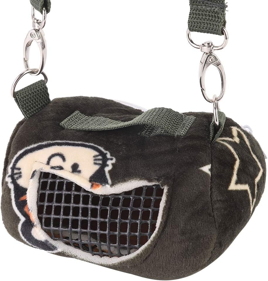"Ultimate Portable Pet Carrier Bag - Stay Stylish on the Go with Breathable Design for Small Animals like Hedgehogs, Hamsters, and Squirrels - Perfect for Outdoor Adventures! (Size: Large)"