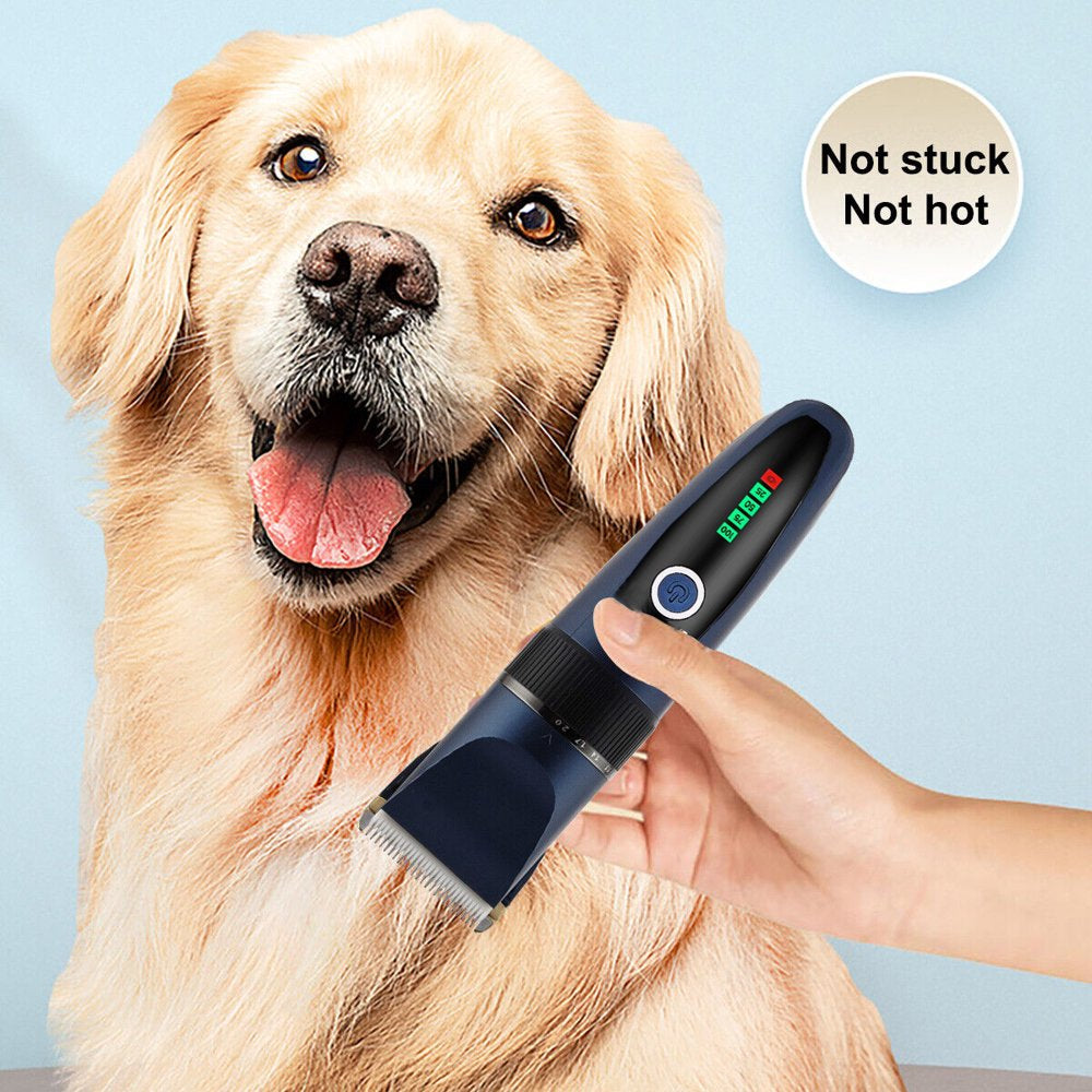 "Silent and Efficient Pet Grooming Clippers - Perfect for Thick Fur! Rechargeable, Cordless, and Low Noise - Ideal for Dogs, Cats, and Other Pets"