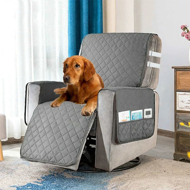"Ultimate Comfort and Protection: Quilted Sofa Cover - Perfect for Pets, Kids, and Everyday Use! Prevents Wear and Slips, Secures Your Couch with Style!"