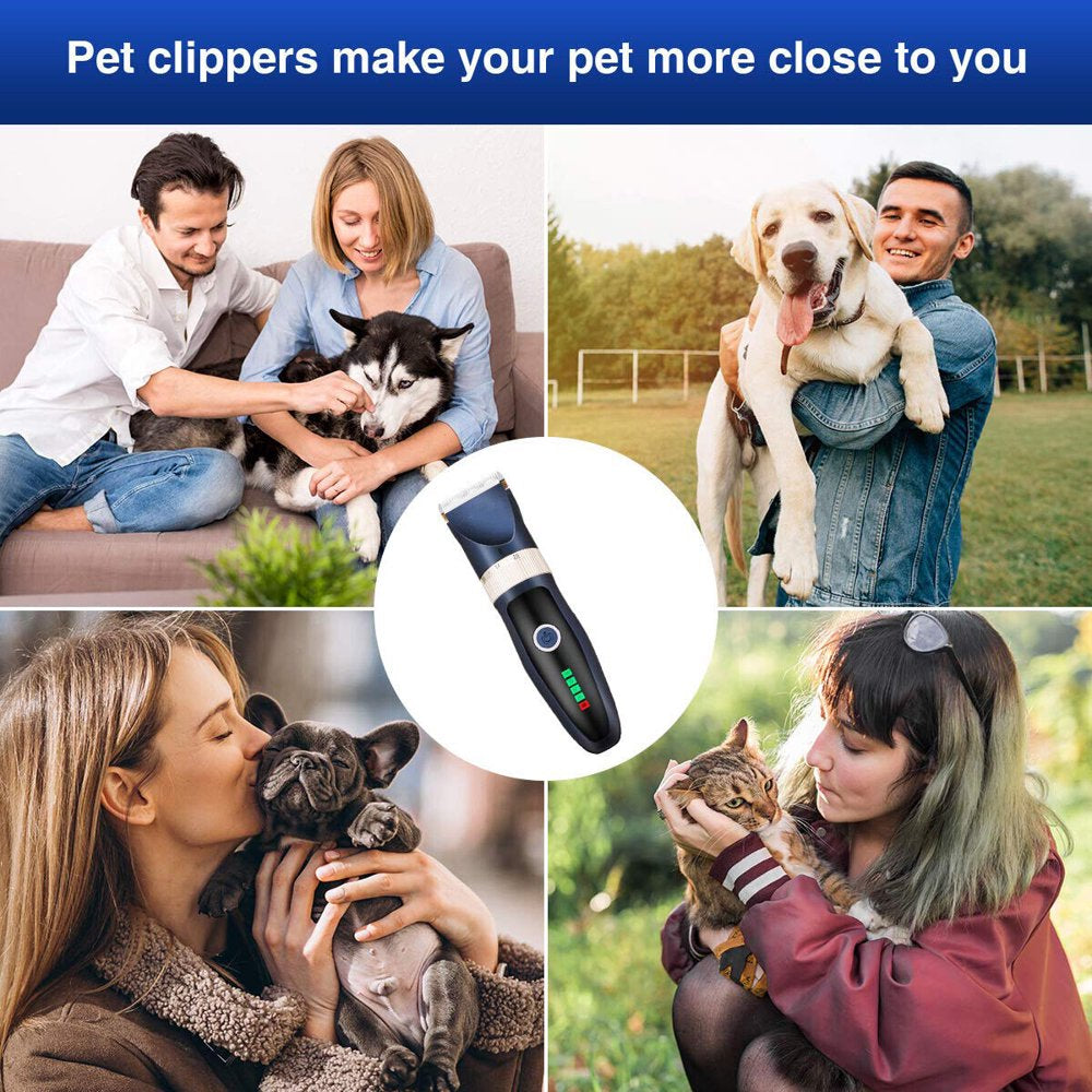 "Silent and Efficient Pet Grooming Clippers - Perfect for Thick Fur! Rechargeable, Cordless, and Low Noise - Ideal for Dogs, Cats, and Other Pets"