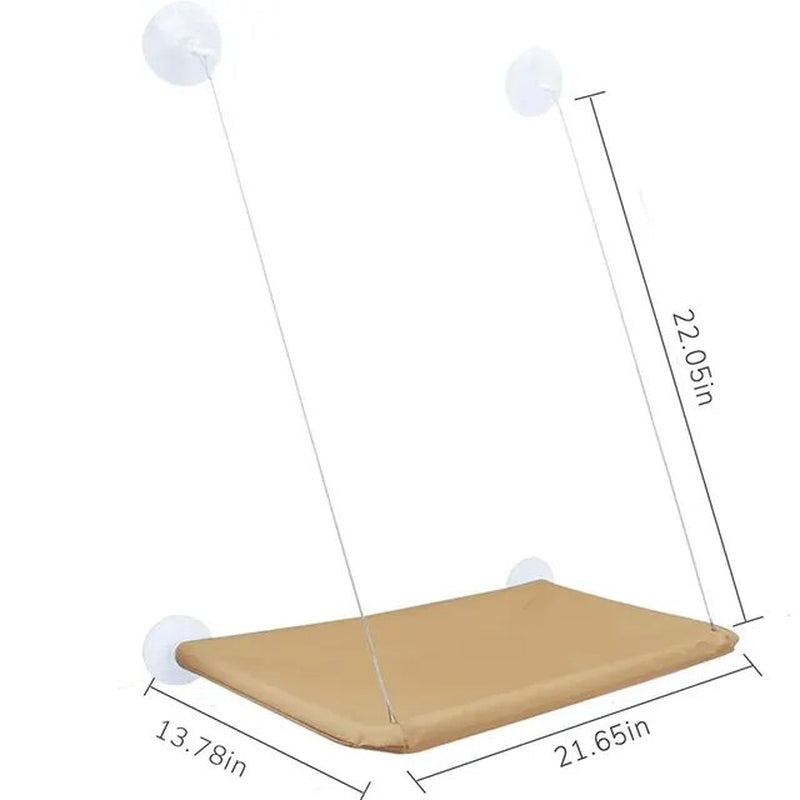 "Ultimate Comfort and Entertainment: Foldable Cat Window Perch Bed Hammock with Secure 4 Suction Cups"