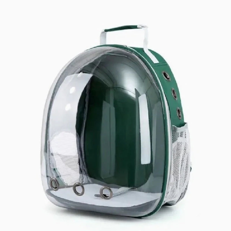 "Explore the Galaxy with Your Furry Friend: Astronaut-Inspired Transparent Backpack Pet Carrier for Dogs and Cats, Perfect for Travel!"