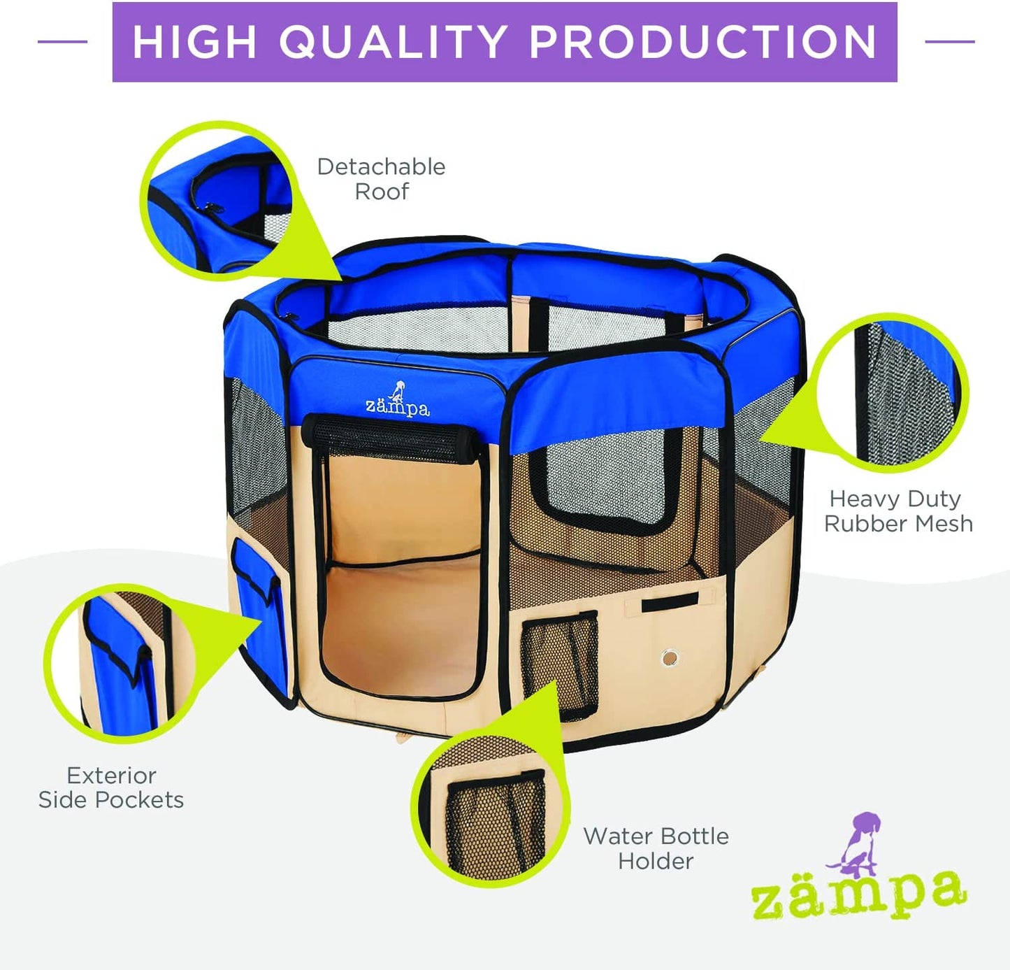 "Ultimate Puppy Playpen: Portable, Foldable, and Versatile Pet Haven for Dogs and Cats - Perfect for Indoor/Outdoor Use and Travel!"