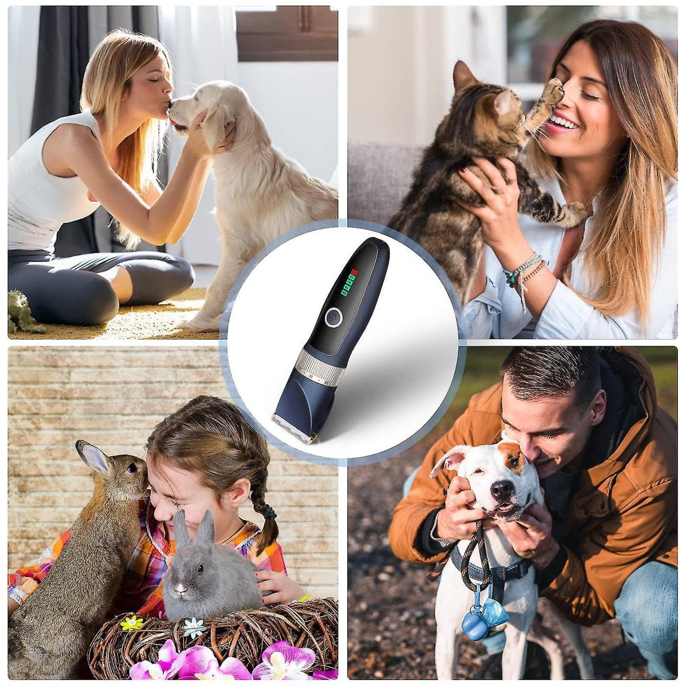 "Silent and Efficient Pet Grooming Clippers - Perfect for Thick Fur! Rechargeable, Cordless, and Low Noise - Ideal for Dogs, Cats, and Other Pets"