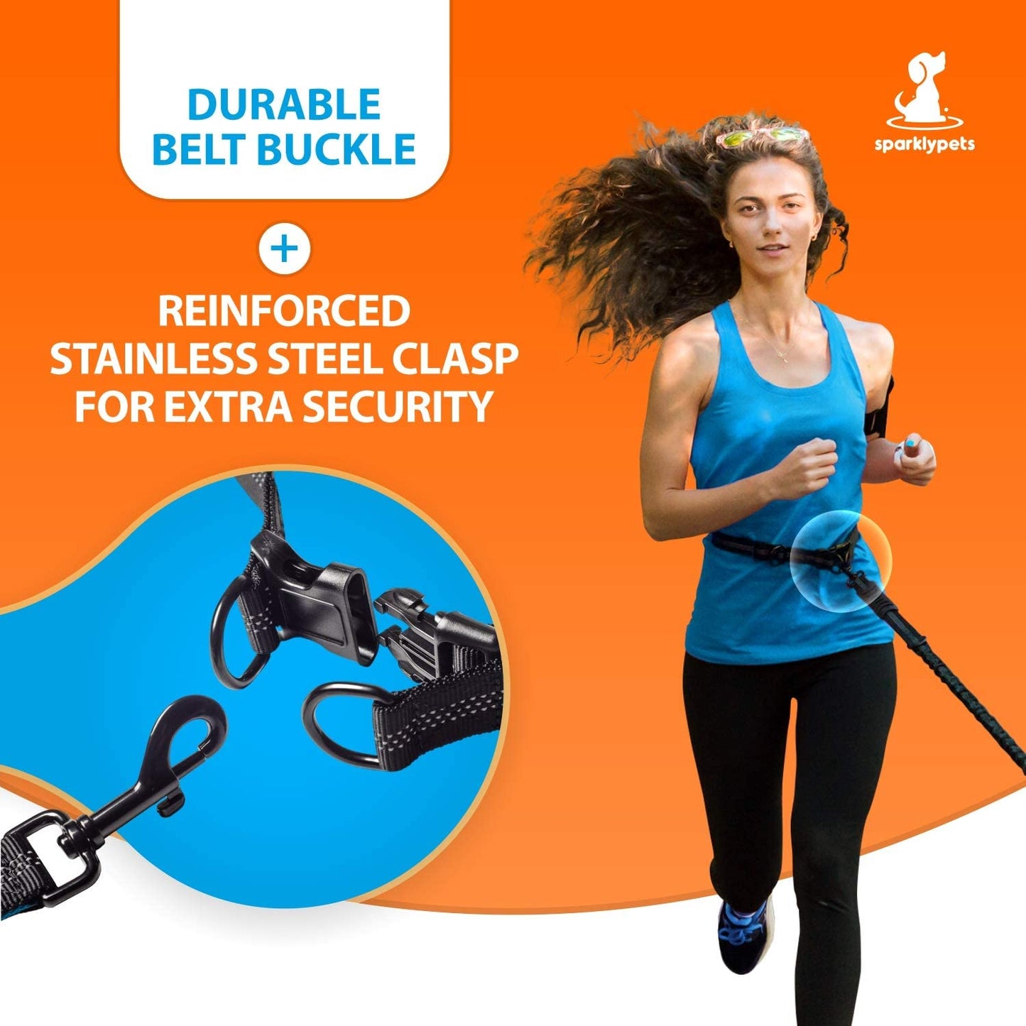 "Ultimate Hands-Free Dual Dog Leash - Perfect for Medium and Large Dogs! Padded Handles, Reflective Stitches, No-Pull Design, Tangle-Free Experience in Vibrant Blue!"