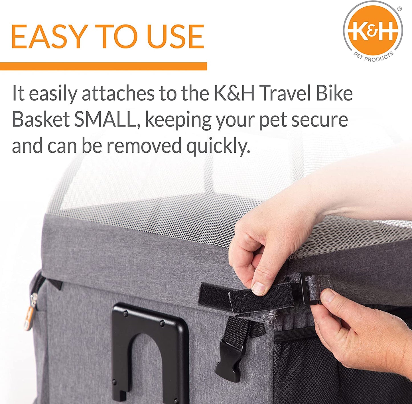 "Stylish Gray Travel Bike Basket Hood for Small Pets - Conveniently Sized at 9.5 X 12.5 X 11 Inches"
