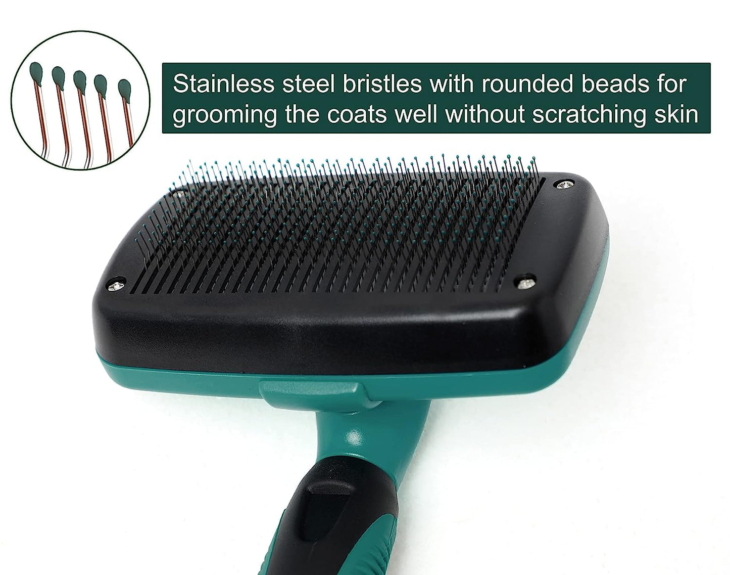 "Ultimate Pet Grooming Tool: Self-Cleaning Slicker Brush for Effortless Deshedding and Grooming of Dogs and Cats"