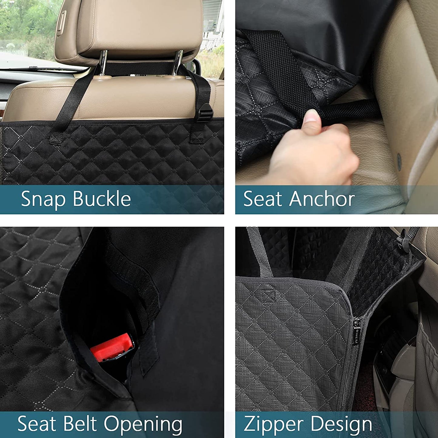 "Ultimate Dog Car Seat Cover: Protect Your Back Seat with Scratchproof Nonslip Hammock, Washable and Stylish - No More Dirt and Pet Fur in Your Car!"