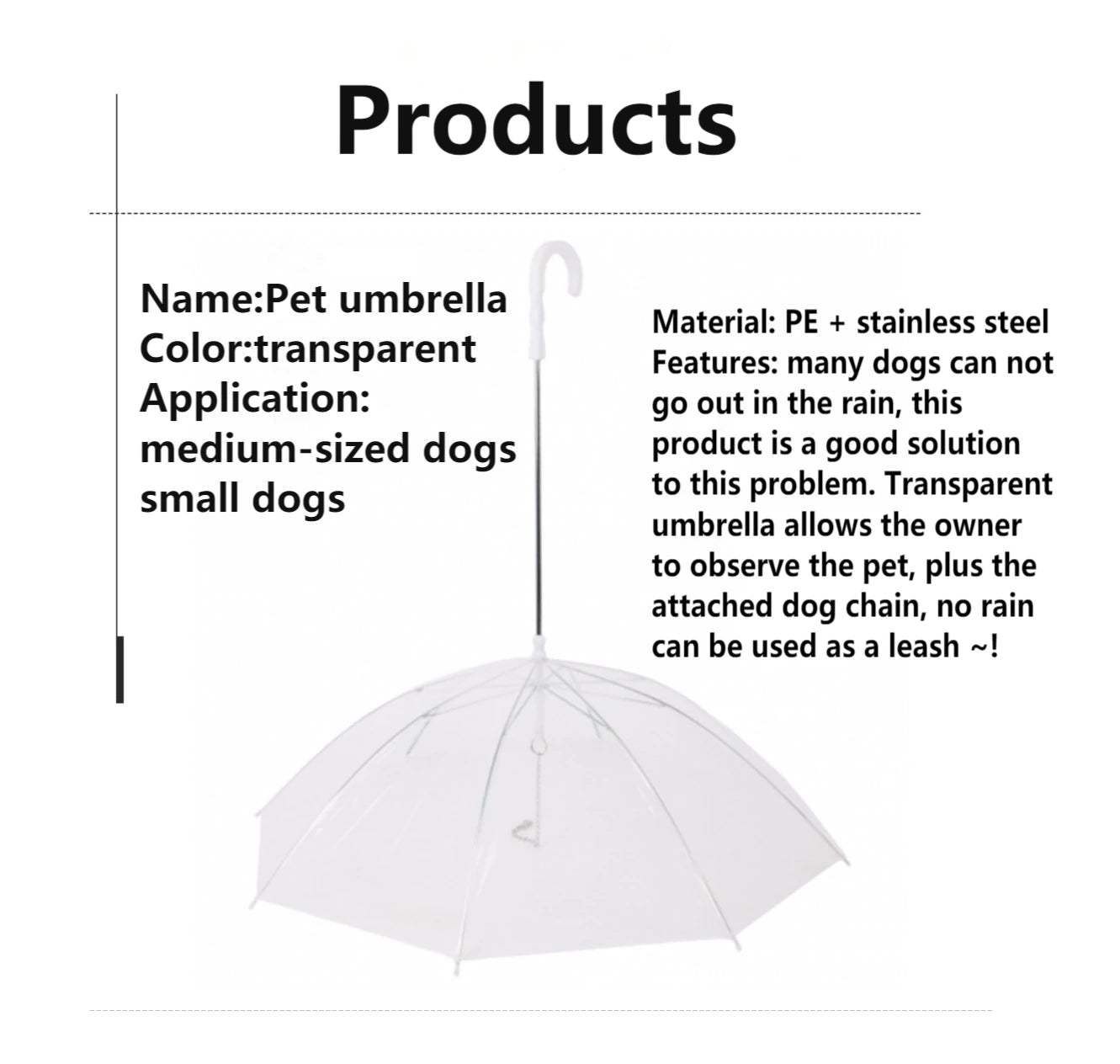 "Stay Dry and Stylish with our 2022 Pet Umbrella Leash - Perfect for Small Dogs, Rain or Shine!"