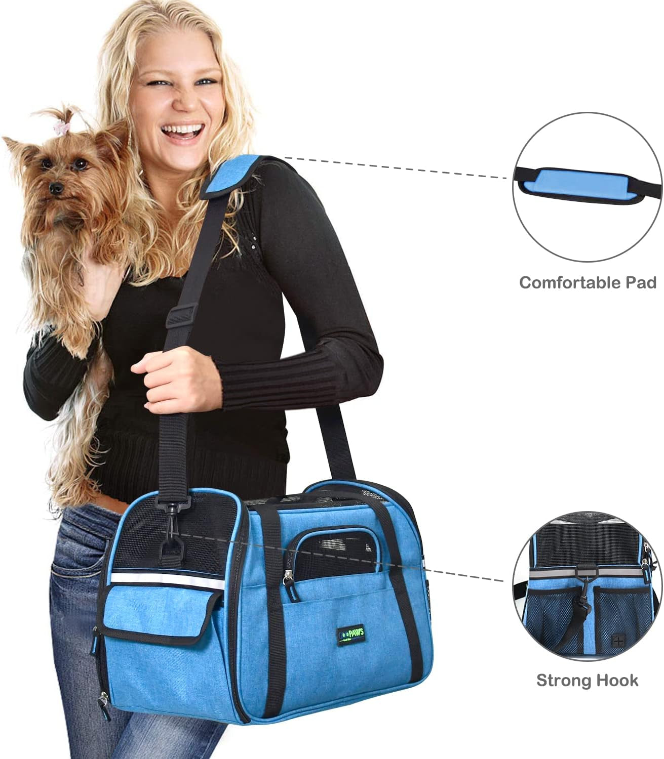 "Ultimate Travel Companion for Small Pets - Cozy and Convenient Pet Carrier, Airline Approved!"