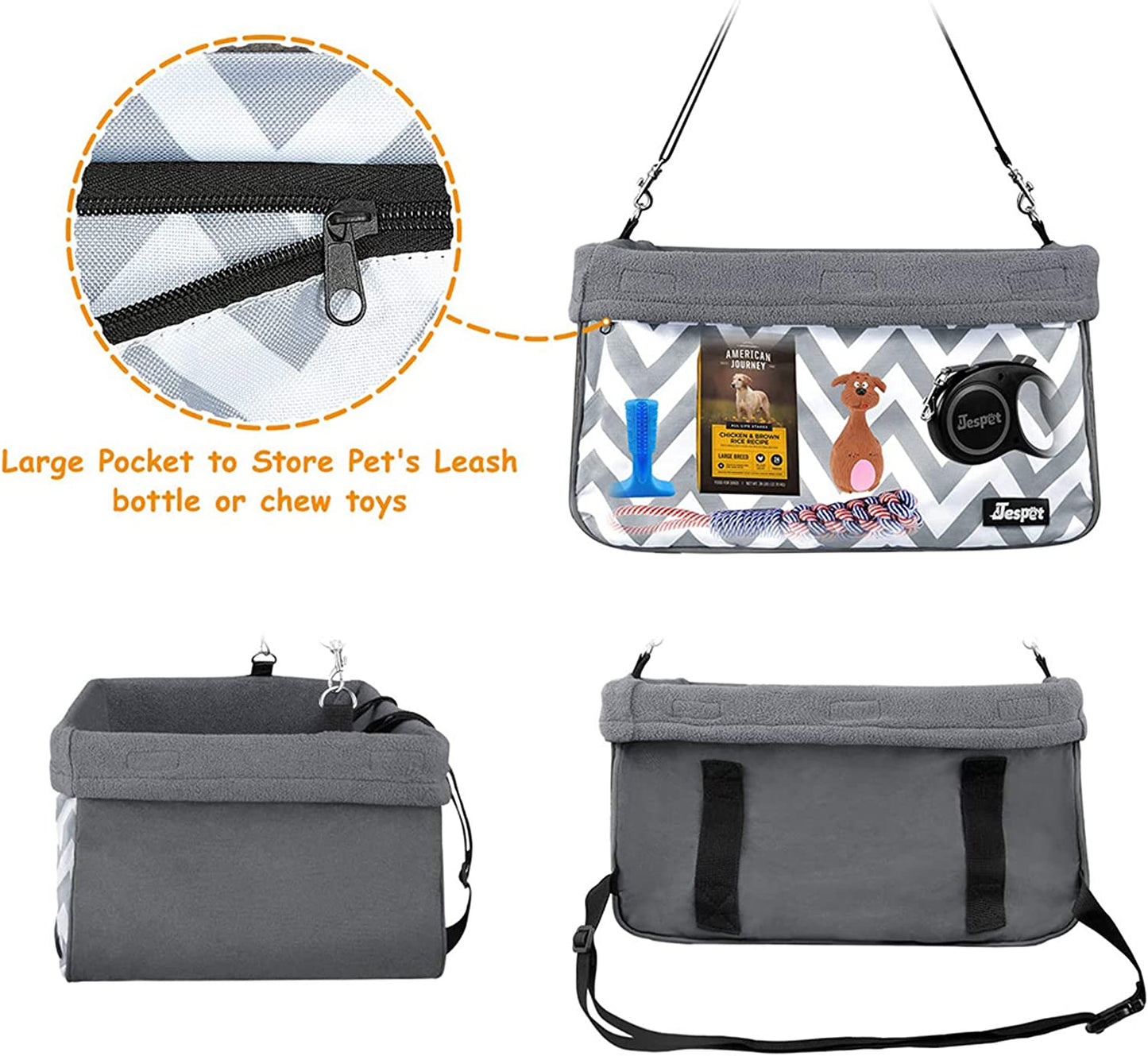 "Travel in Style with the & GOOPAWS Dog Booster Seat - Safe and Portable Car Seat for Your 24Lbs Fur Baby!"