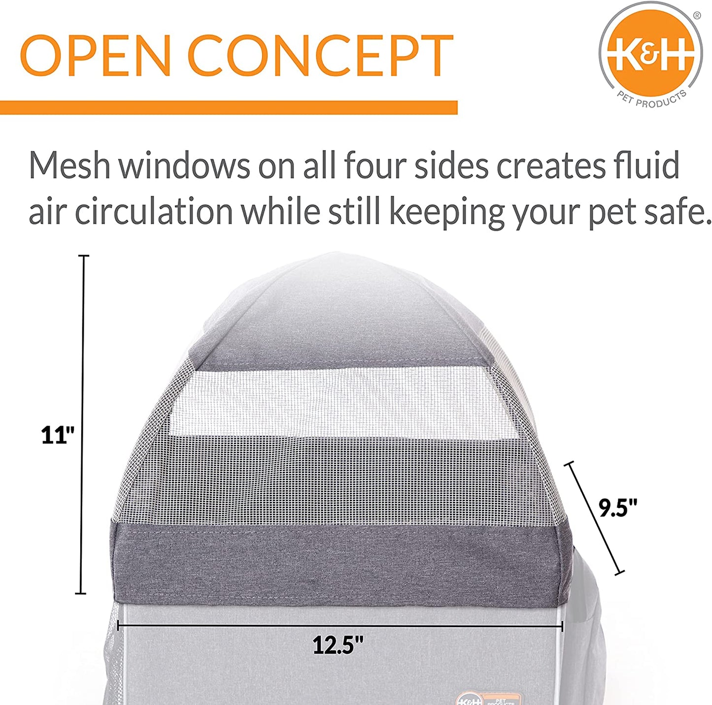 "Stylish Gray Travel Bike Basket Hood for Small Pets - Conveniently Sized at 9.5 X 12.5 X 11 Inches"