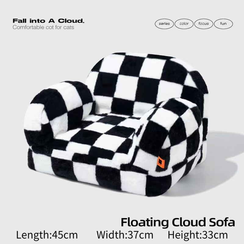 "Ultimate Comfort and Style: Exquisite Fur Pet Sofa Bed for Cats and Dogs - Perfect for Summer Relaxation!"