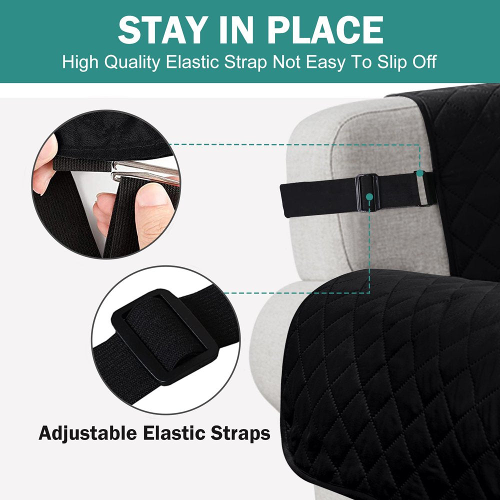 "Ultimate Waterproof Sofa Cover: Protect Your Couch from Pets, Kids, and Spills with this Stylish, Machine Washable Slipcover - Non-Slip and Perfect for Chairs - Sleek Black Design"