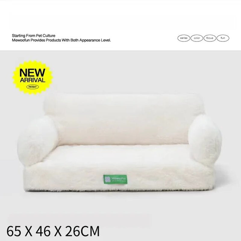 "Ultimate Comfort and Style: Exquisite Fur Pet Sofa Bed for Cats and Dogs - Perfect for Summer Relaxation!"