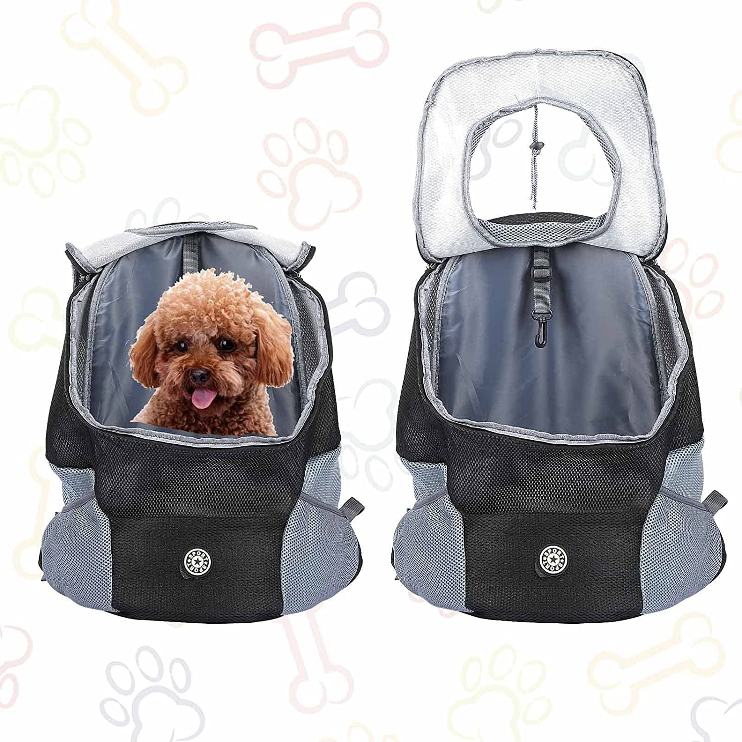 "Adventurer's Delight: Compact Dog Backpack with Breathable Design and Padded Comfort - Perfect for Outdoor Travel and Hiking with Your Small Furry Friend!"