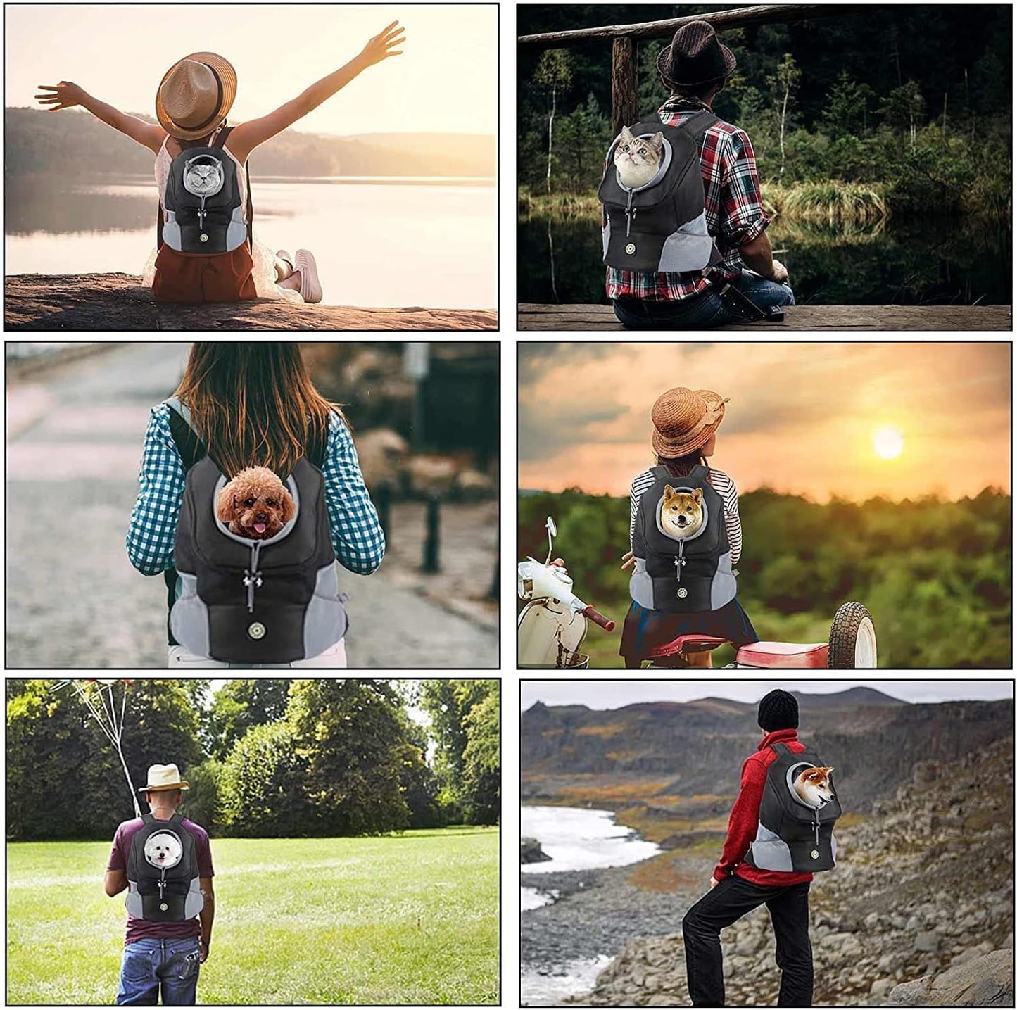 "Adventurer's Delight: Compact Dog Backpack with Breathable Design and Padded Comfort - Perfect for Outdoor Travel and Hiking with Your Small Furry Friend!"