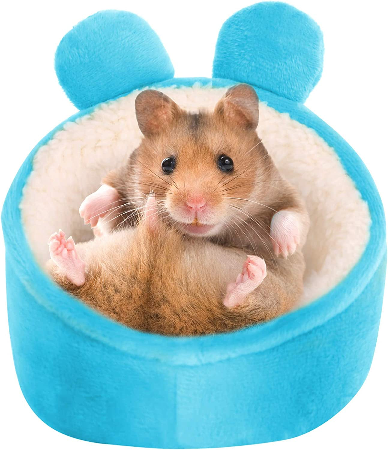 "Cozy Blue Hamster Mini Bed: The Perfect Nest for Small Pets, Lightweight and Warm, Ideal Cage Accessory for Dwarf Hamsters"